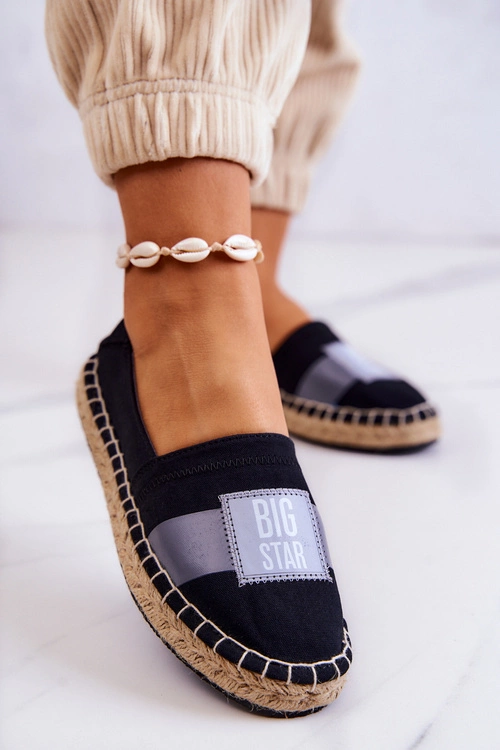 Damskie Espadryle Wsuwane Big Star JJ274963 Czarne