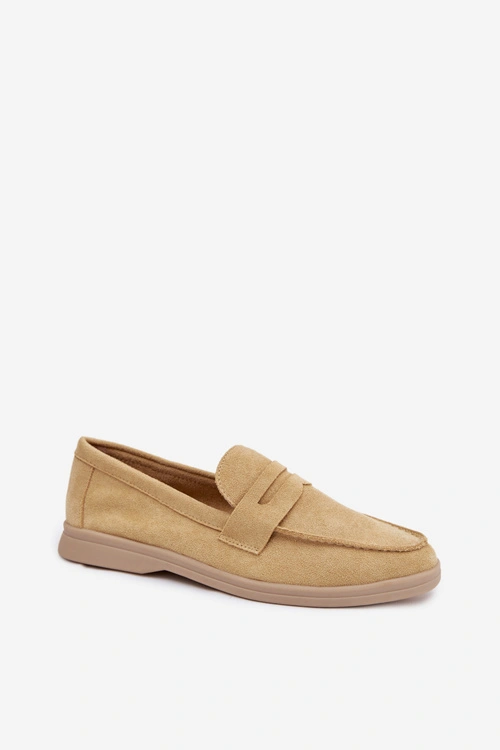 Mokasyny Damskie Z Eko Zamszu Żółte Renelia