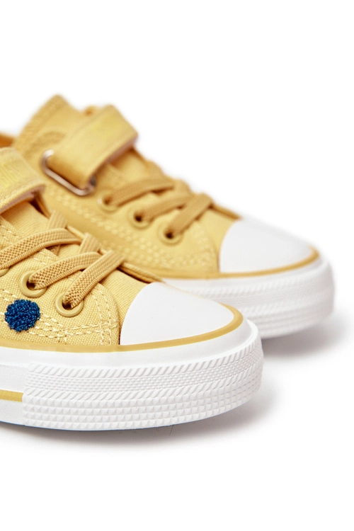 Dziecięce Trampki Na Rzep BIG STAR JJ374056 Żółte