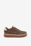 Sneakersy Męskie Niskie Big Star SS174020 HI-POLY SYSTEM Ciemnobeżowe