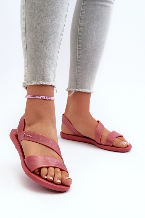 Sandały Damskie Z Brokatem 82429 Ipanema Vibe Sandal Fem Różowe