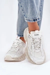 Skórzane Sneakersy Damskie GOE RR2N4083 Beżowe