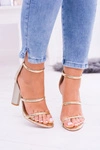 Lu Boo Złote Sandały Na Słupku Lissa