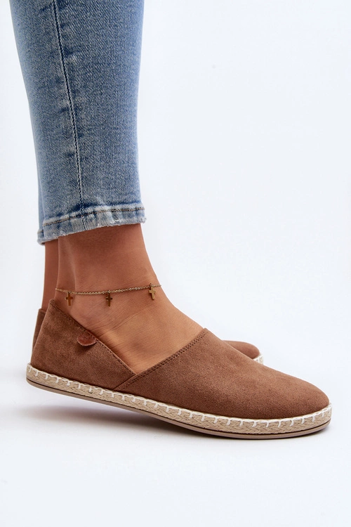 Damskie Zamszowe Espadryle Brązowe Vulcano