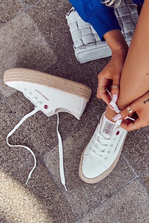 Buty Sportowe Espadryle Cross Jeans JJ2R4005C Białe