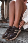 Skórzane Zamszowe Sneakersy Damskie D&A GR62-6015 Czekoladowe
