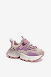Skórzane Zamszowe Sneakersy Damskie GOE TT2N4026 Fioletowe