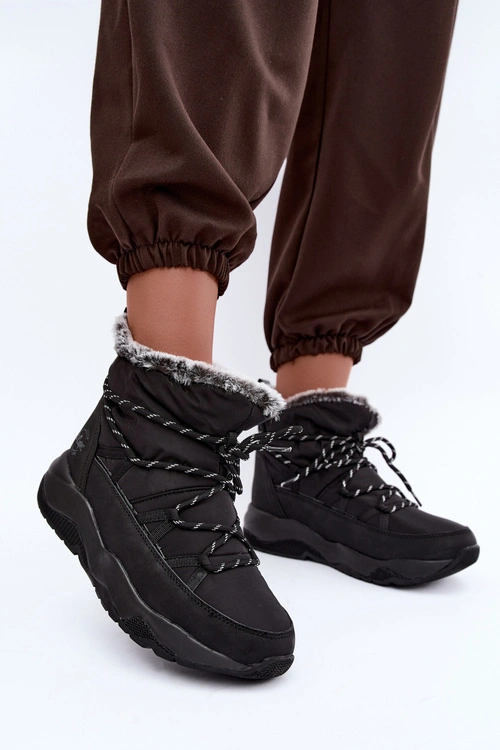 Wsuwane Śniegowce Z Wiązaniem Lee Cooper LCJ-24-03-3063 Czarne