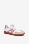 Niskie Sneakersy Damskie Z Eko Skóry Biało-Różowe Navidemi