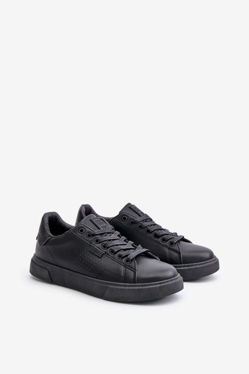 Trampki Sneakersy Męskie Z Eko Skóry Big Star OO174117 Czarne