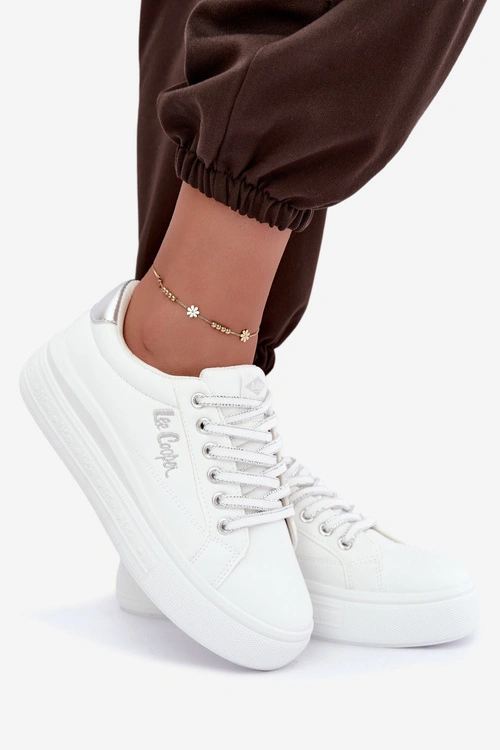 Sneakersy Damskie Na Platformie Lee Cooper LCJ-26-44-4561 Białe