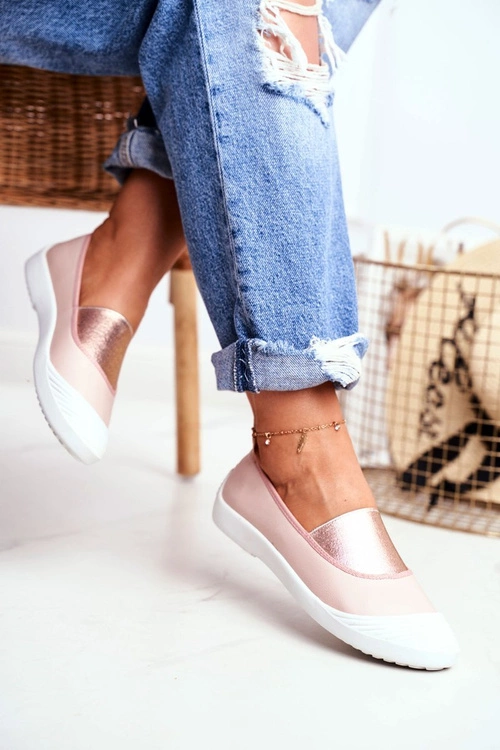 Trampki Slip On Wsuwane Tenisówki Różowe Justy