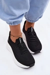Materiałowe Buty Sportowe Sneakersy Damskie Wsuwane Kobbo 102425 Czarne