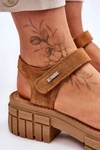 Damskie Zamszowe Sandały Big Star LL276032 Camel