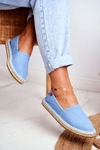 Espadryle Damskie Pleciona Podeszwa Niebieskie Big Star DD274A153