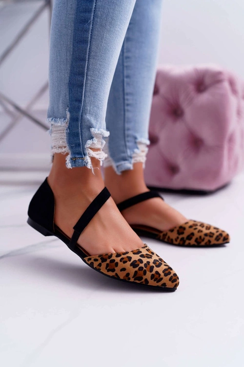 Lu Boo Baleriny W Szpic Zamsz Leopard Carana