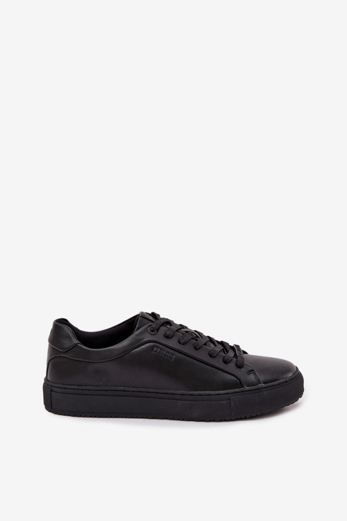 Skórzane Trampki Sneakersy Męskie Big Star SS174121 Czarne