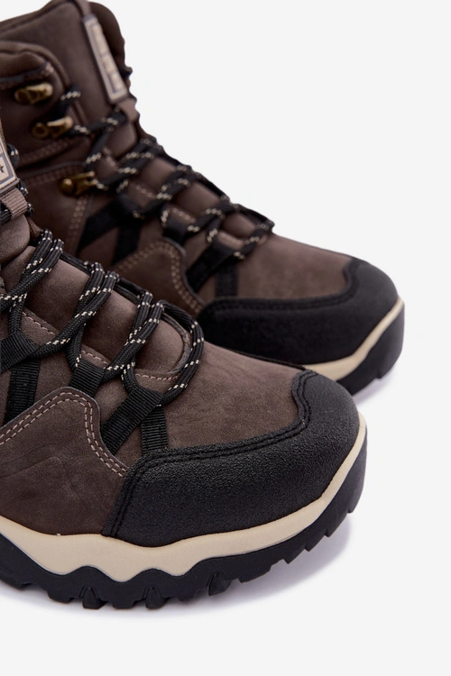 Buty Trekkingowe Męskie Big Star UU174183 HI-Poly System Ciemnobrązowe