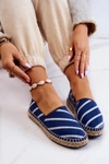 Damskie Klasyczne Espadryle Big Star JJ274960 Granatowe