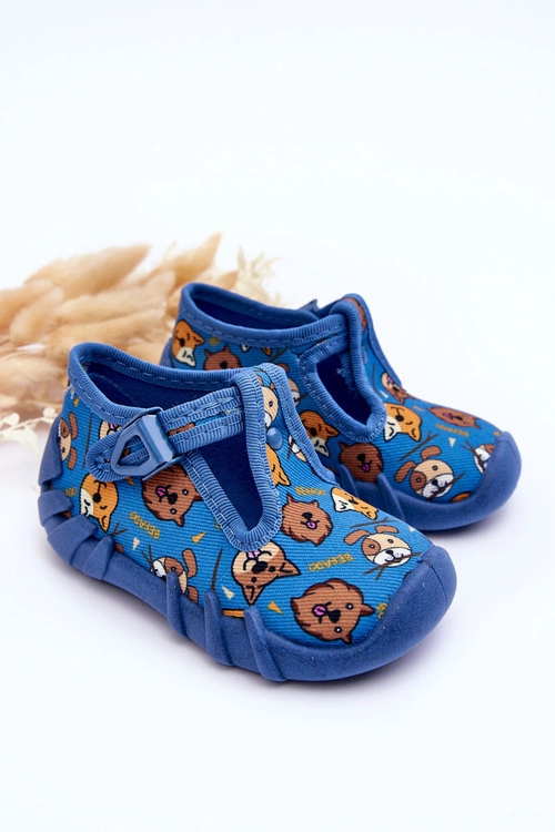 Buty Papcie Befado Zwierzątka 110P478 Niebieskie