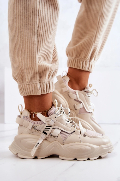 Buty Sportowe Sneakersy GOE JJ2N4082 Beżowe