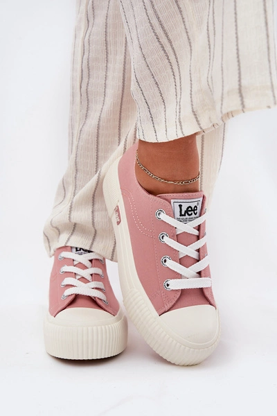 Trampki Damskie Na Platformie LEE ISLA C WOMEN LOW 50251001 Różowe