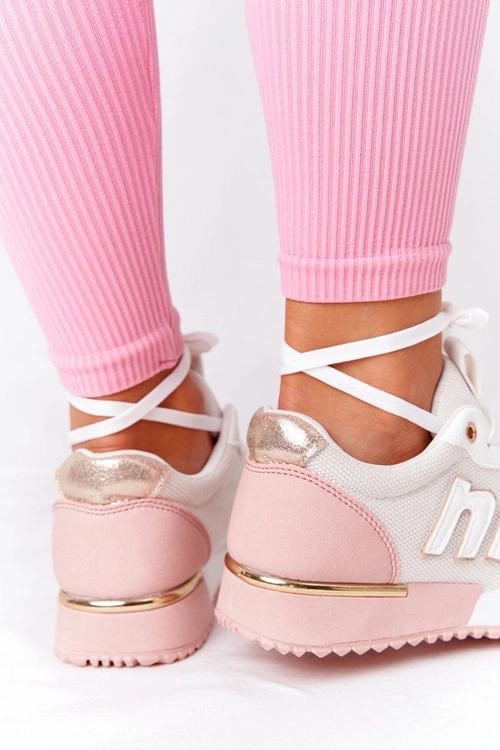 Damskie Sportowe Buty Sneakersy Biało-Różowe Maddie