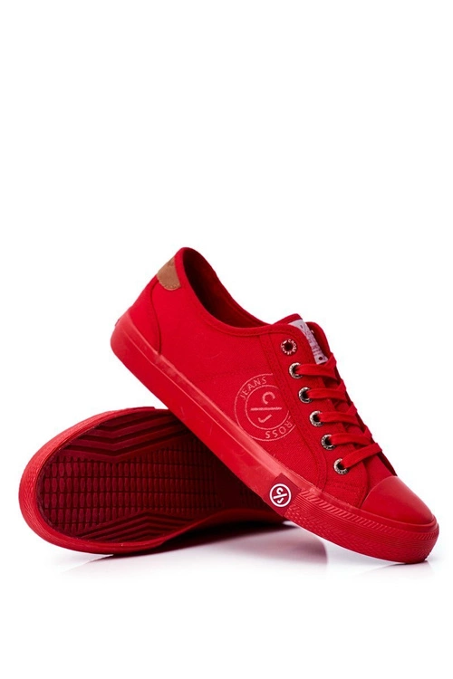 Trampki Męskie Cross Jeans Czerwone FF1R4056C