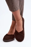 Baleriny Damskie Barefoot Z Naturalnego Zamszu Czekoladowe Mirelia