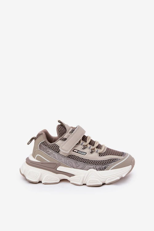 Sneakersy Buty Sportowe Dziecięce Na Rzep Khaki Ronivelle