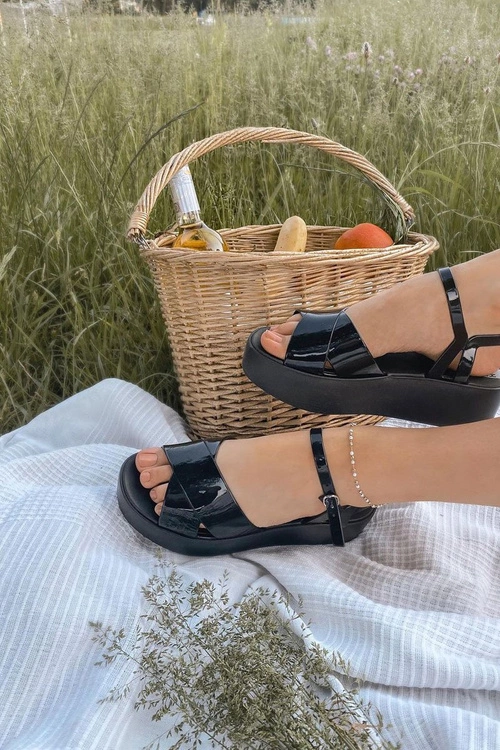Pachnące Gumowe Sandaly Eco Friendly ZAXY HH285132 Czarne