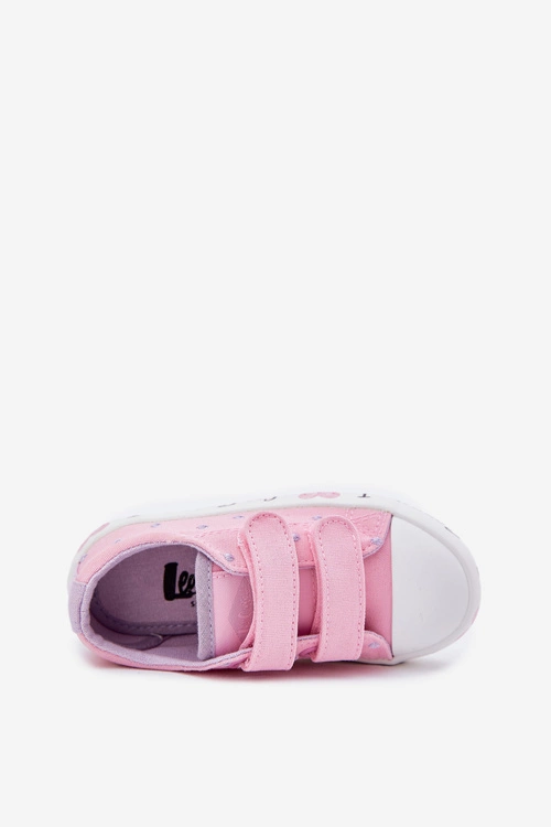 Trampki Dziewczęce Na Rzepy Lee Cooper LCW-25-02-3265K Różowe