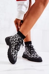 Buty Sportowe Skarpetkowe Czarno-Białe Kandice