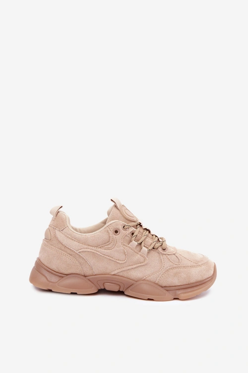 Sneakersy Damskie Ciemnobeżowe Shaley