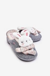 Dziecięce Kapcie Na Grubej Podeszwie Króliczki Szare Dasca