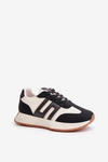 Sneakersy Buty Sportowe Na Platformie Damskie Czarne Thari 