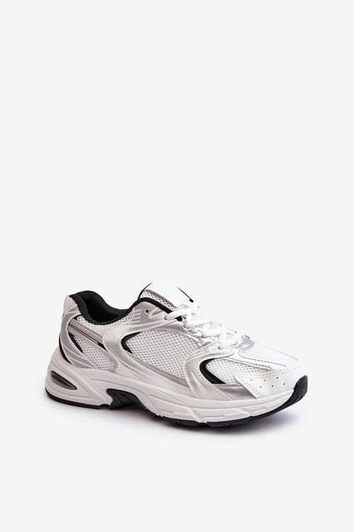 Damskie Buty Sportowe Sneakersy Biało-Czarne Leranea