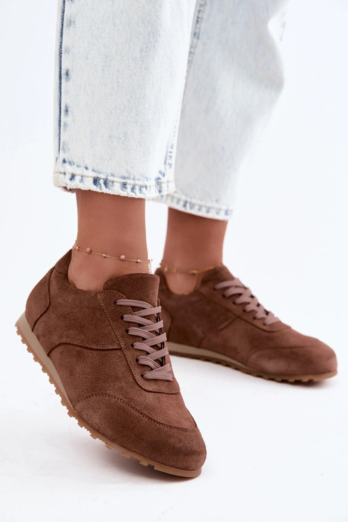 Sneakersy Barefoot Z Naturalnego Zamszu Zazoo N1422 Brązowe