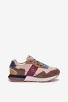 Zamszowe Sneakersy Męskie Na Platformie Big Star RR174475 Hi-Poly System Beżowe