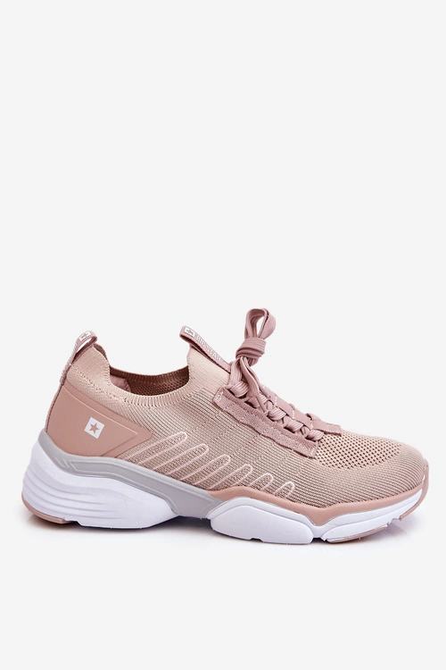 Damskie Wsuwane Buty Sportowe Memory Foam System Big Star LL274A141 Nude