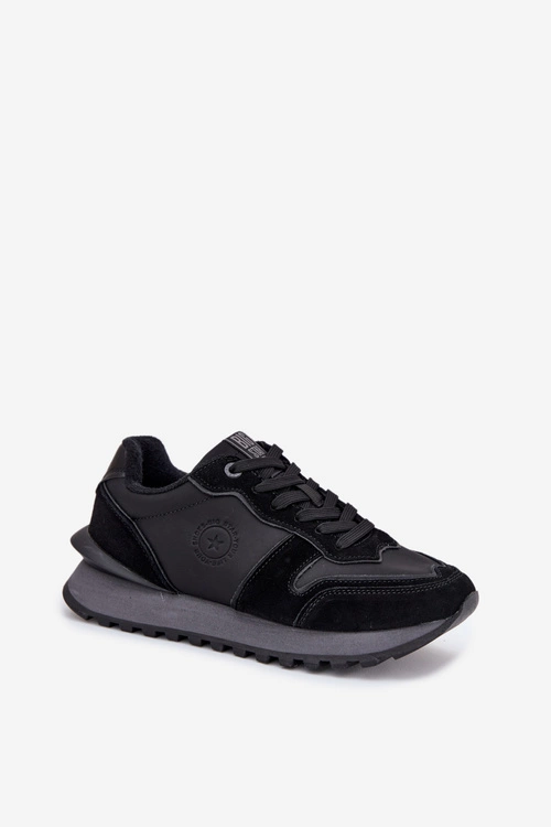 Skórzane Sneakersy Damskie Big Star OO274529 HI-POLY SYSTEM Czarne