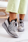 Damskie Skórzane Sneakersy Maciejka 04916-03 Szare