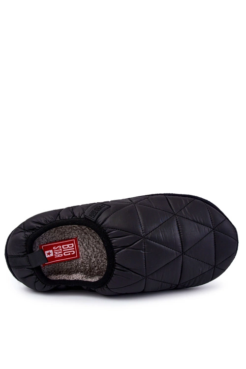 Męskie Wsuwane Papcie Big Star KK174365 Czarne