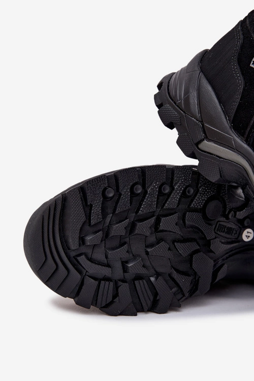 Skórzane Buty Trekkingowe Męskie Big Star OO17433 HI-POLY SYSTEM Czarne