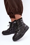 Sznurowane Śniegowce Trapery Lee Cooper LCJ-44-4562 Czarne